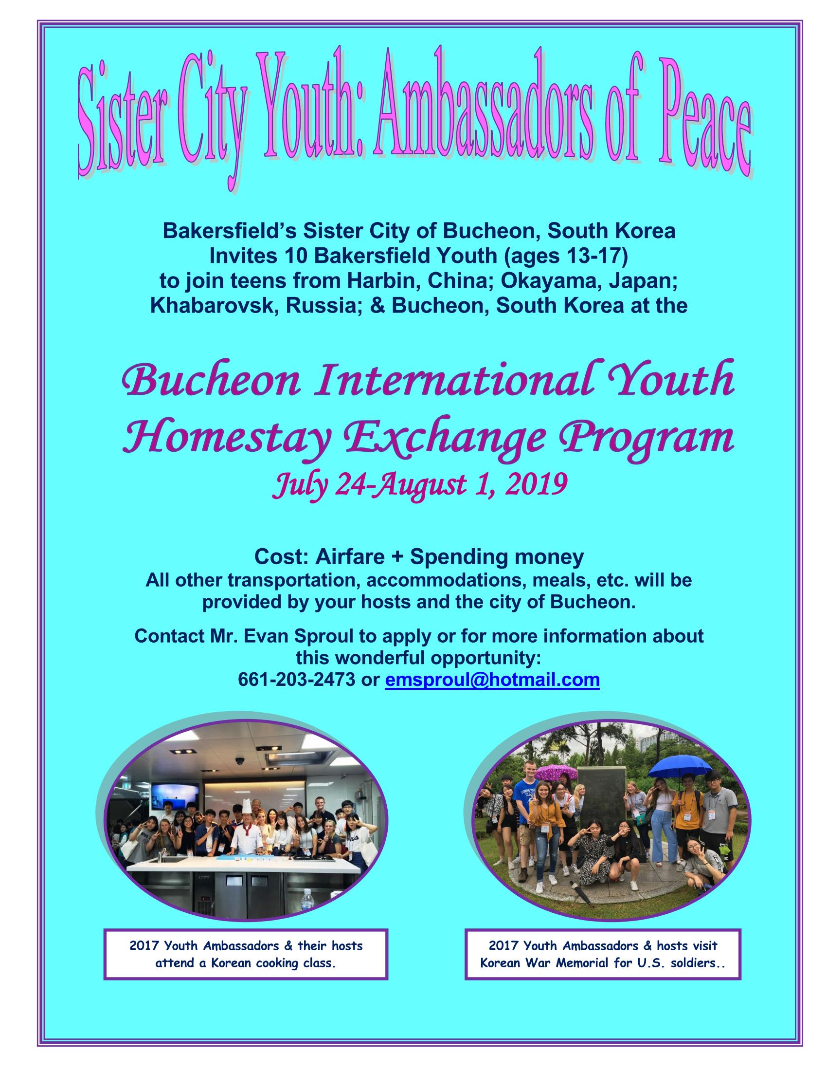 Youth ambassadors' peace program in Bucheon.