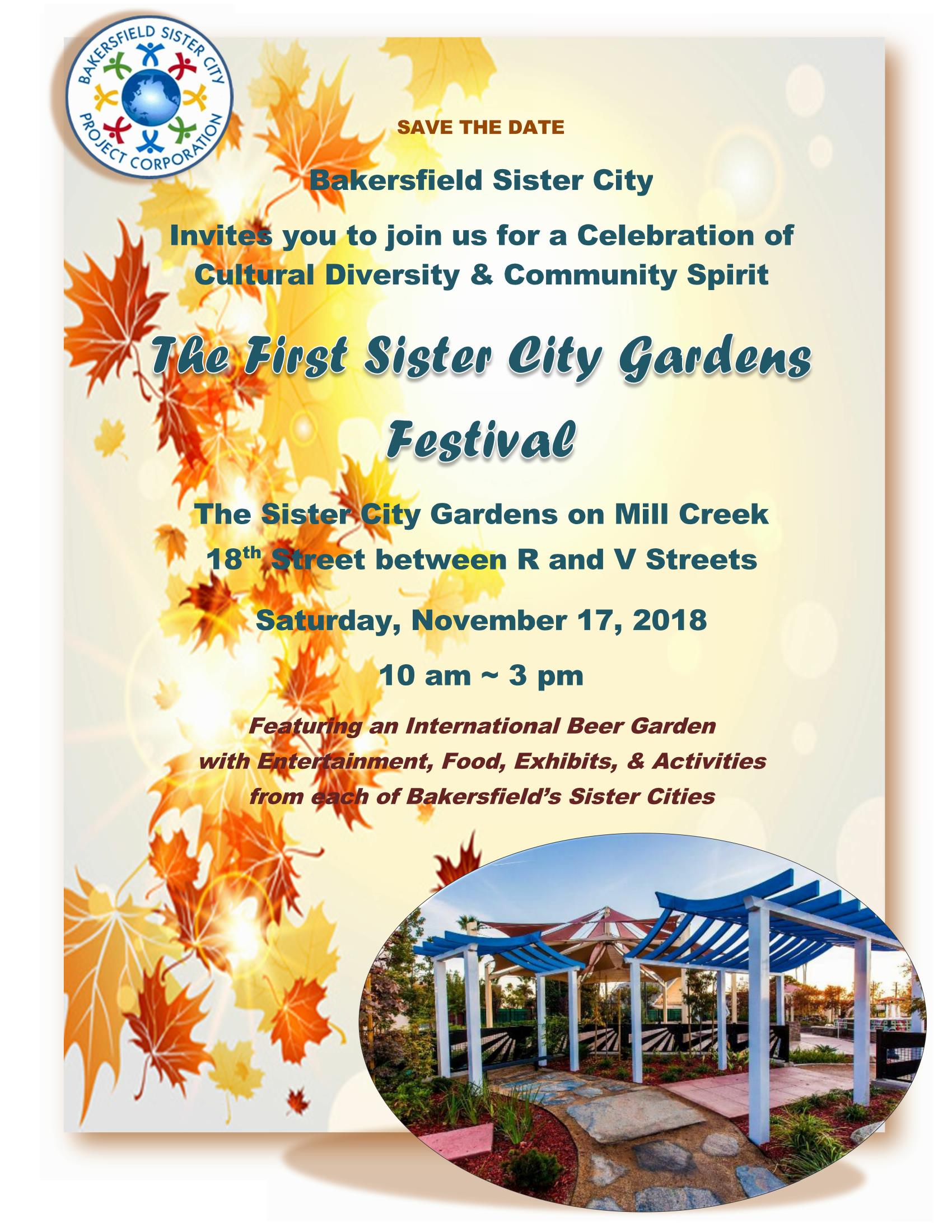 Sister City Gardens Festival, Nov 17, 2018