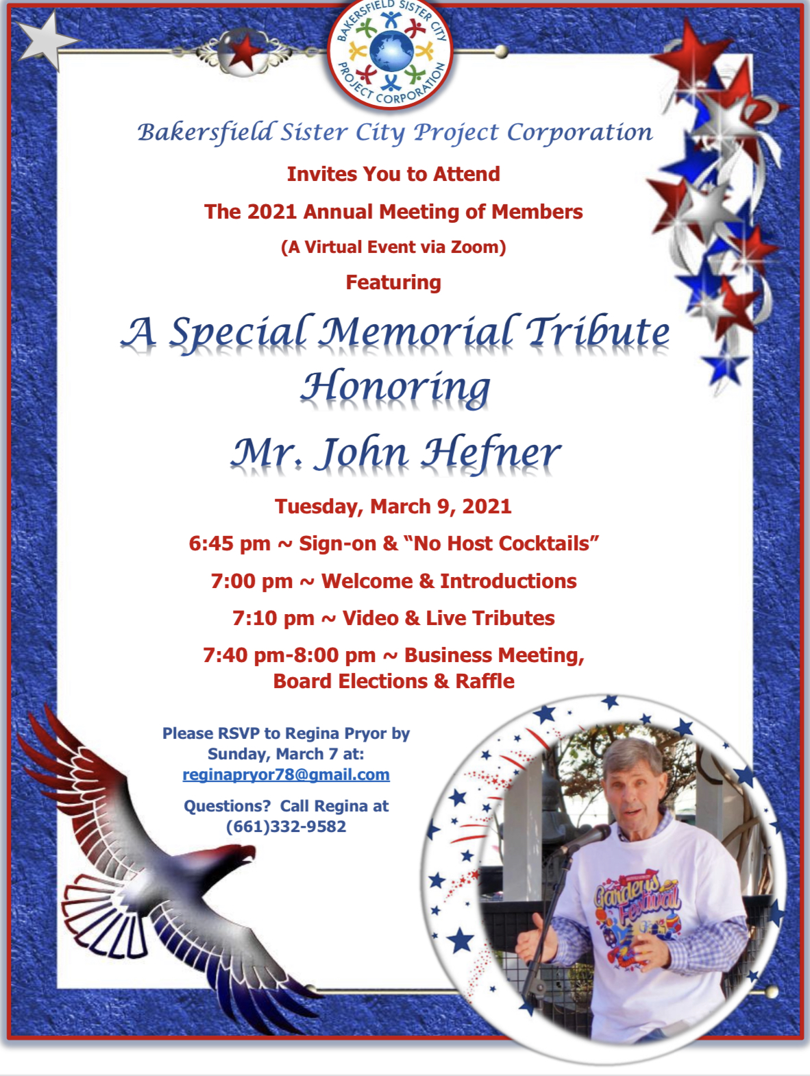 Memorial tribute for Mr. John Hefner.